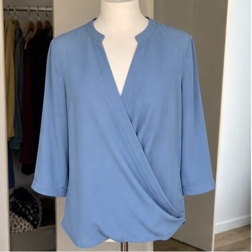 Blue Smocked Top